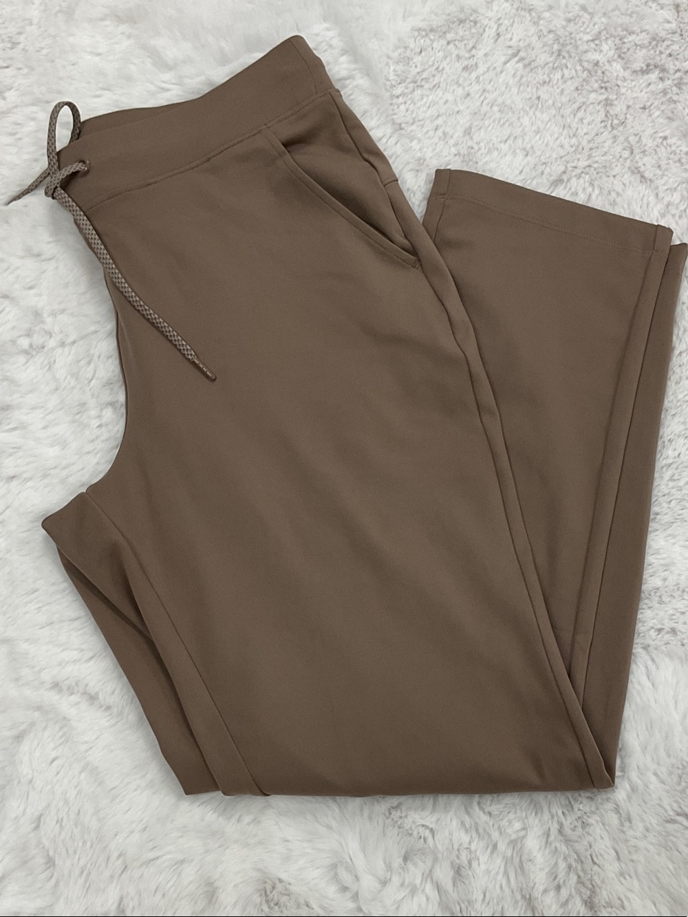 Yogalicious Women’s Straight Leg Jogger Pants in Chocolate Brown